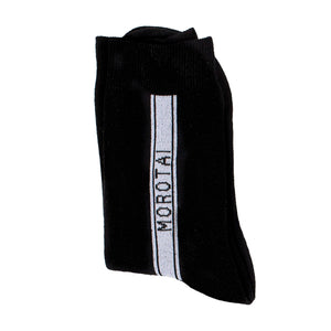 Stripe Long Socks Black