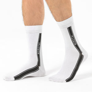 Stripe Long Socks White